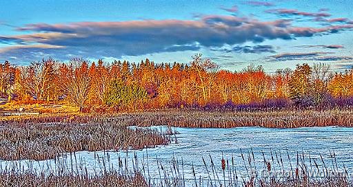 Landscape At Sunrise_DSCF6481-2.jpg - Photographed along the Rideau Canal Waterway at Kilmarnock, Ontario, Canada.